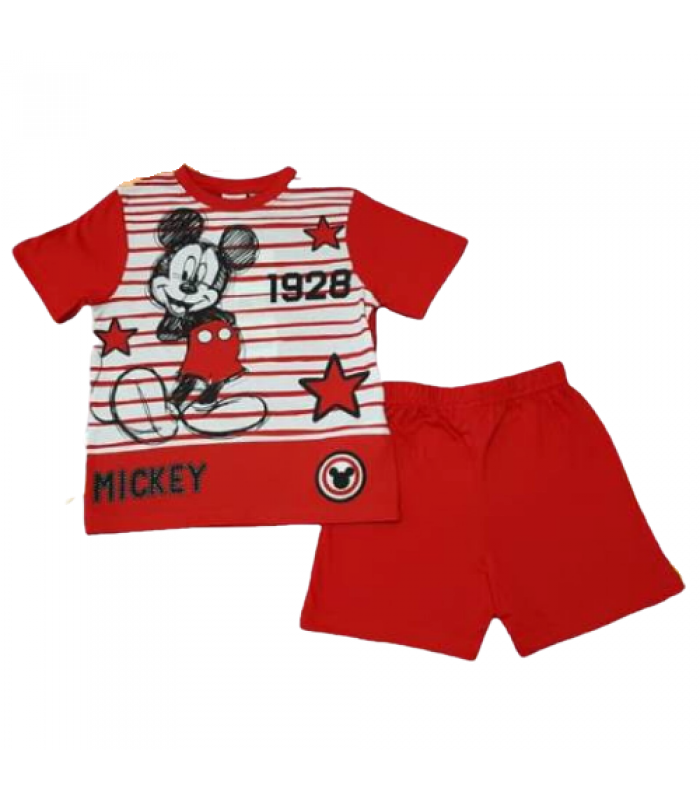 Pijama maneca scurta Mickey Mouse 3-8ani